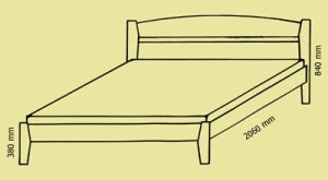 Dřevěná postel Romana u.p.