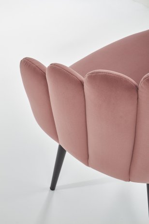 Růžová jídelní židle K410
