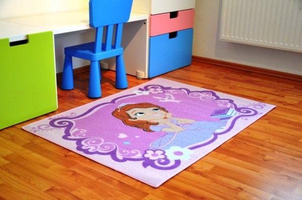 Růžový dětský koberec Sofia the First 01 Becomming a princess