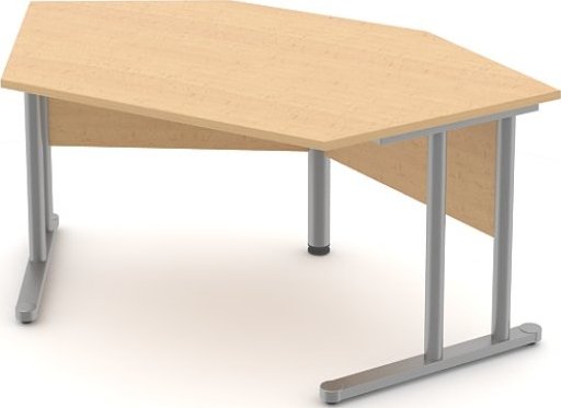 Stůl pracovní rovný - hnízdo - kovová podnož