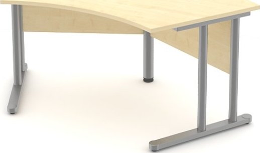 Stůl pracovní vykrojený - hnízdo - kovová podnož
