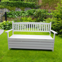Bílá zahradní lavička Smullak