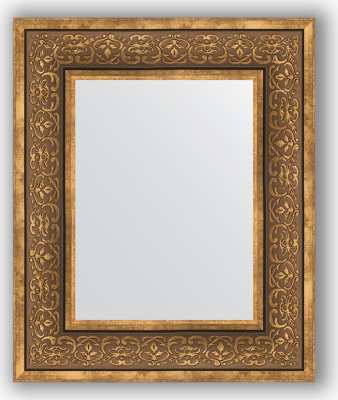 Zrcadlo v rámu, bronzový monogram