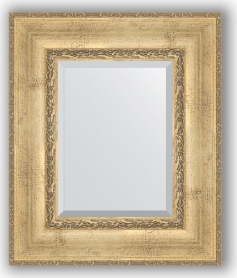 Zrcadlo v rámu, patinovaný stříbrný ornament 120 mm
