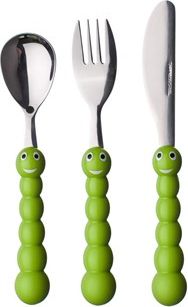 BANQUET 3-dílná sada dětských příborů CATERPILLAR s plastovou rukojetí
