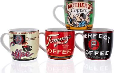BANQUET Hrnek Retro Coffee assorted