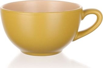 BANQUET Jumbo hrnek ZELENO-BÉŽOVÝ MAT 420ml Amande