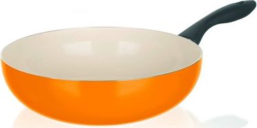 BANQUET Pánev WOK 28 cm oranžová Natura Ceramia Arancia