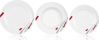 BANQUET Sada talířů GEOMETRIC, 18 ks