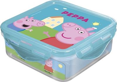Box svačinový PEPPA PIG 500 ml, 12,3x12,3x6,7 cm