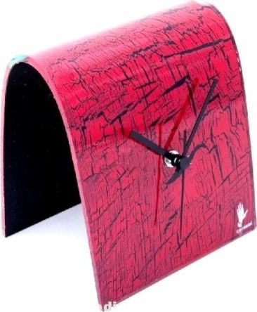 Růžové designové hodiny Carneol OAX Crackled 16x41cm