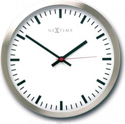 Designové nástěnné hodiny 2518 Nextime Stripe white 15cm