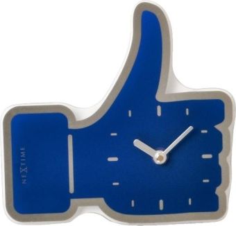 Designové nástěnné hodiny 5185bl Nextime mini Facebook Like 21cm