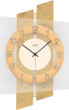 Designové nástěnné hodiny 5533 AMS řízené rádiovým signálem 46cm