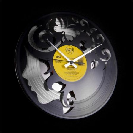 Designové nástěnné hodiny Discoclock 008SB Curly thoughts 30cm