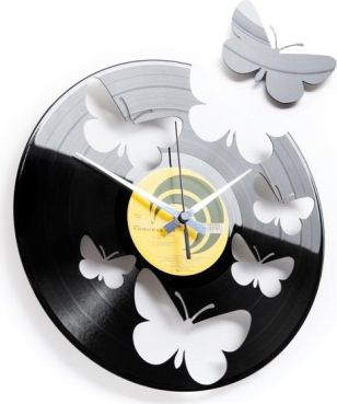 Designové nástěnné hodiny Discoclock 056 Motýli 30cm
