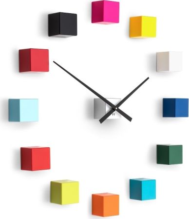 Designové nástěnné nalepovací hodiny Future Time FT3000MC Cubic multicolor