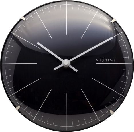 Designové nástěnné/stolní hodiny 3506zw Nextime Big Stripe Mini Dome 20cm