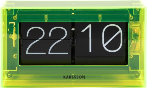Designové nástěnné/stolní překlápěcí hodiny 5976YE Karlsson 21cm