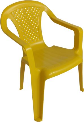 Dětská plastová židlička Bambini žlutá