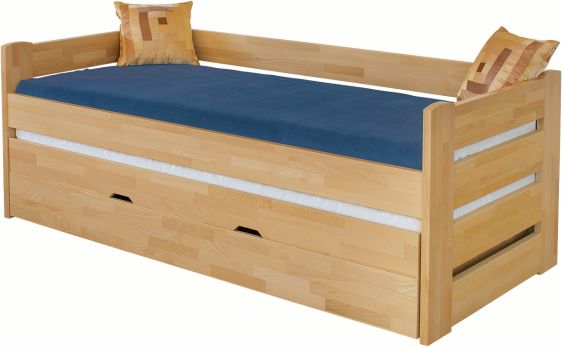 Dětská rozkládací postel Vario, masiv lak, olše