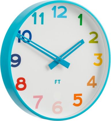 Dětské nástěnné hodiny Future Time FT5010BL Rainbow blue 30cm
