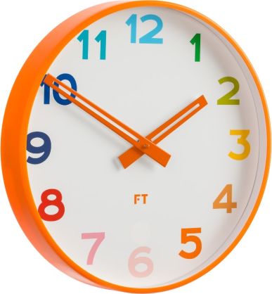 Dětské nástěnné hodiny Future Time FT5010OR Rainbow orange 30cm