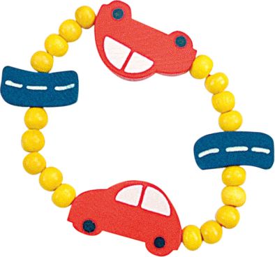 Dětský dřevěný náramek, auto