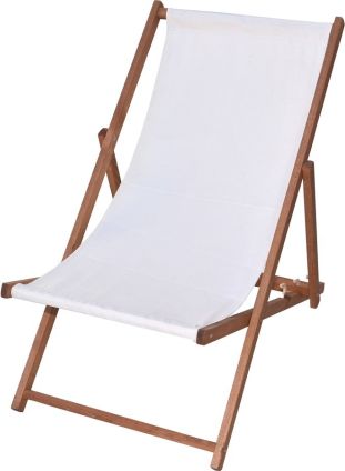 Rozkládací dřevěné lehátko Bahama bílá
