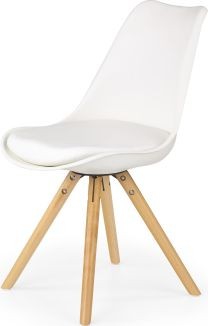 Bílá jídelní židle K201