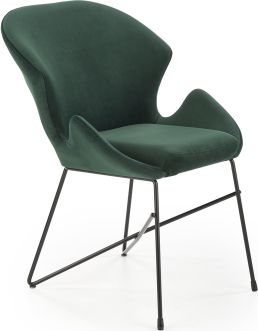 Jídelní židle K458, tmavě zelená