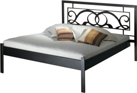 Kovová postel GRANADA 0412 Černá 5, 160x200 cm