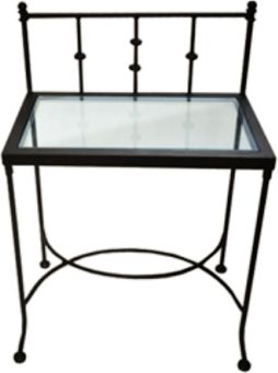 Kovový noční stolek se sklem AMALFI 0472B