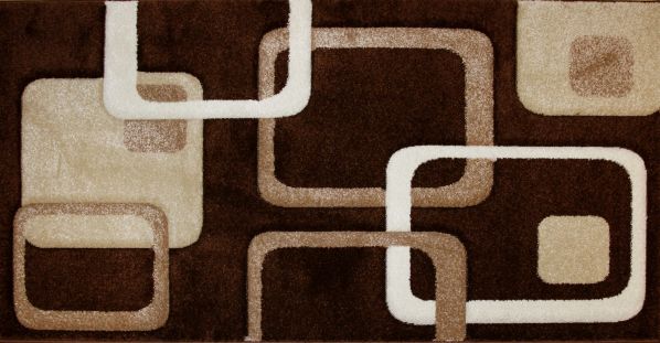 Hnědý kusový koberec Rumba 5280, 80x150 cm