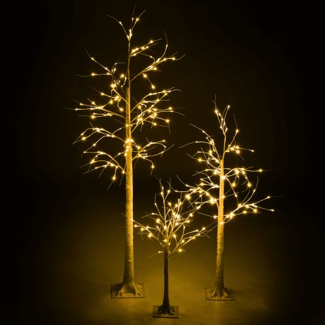 LED vánoční stromky Bříza set 3 ks