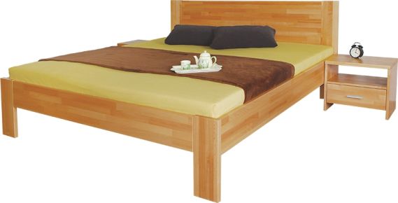 Masivní postel Gemma olejovosk, 180x200 cm, buk, bez plného předního čela