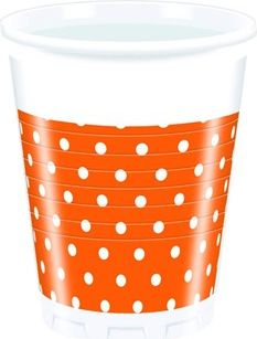 Nápojový pohár 200 ml, 8KS Orange Dots