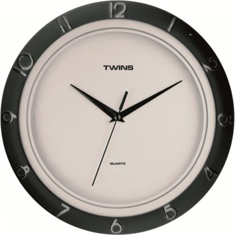 Nástěnné hodiny Twins 1326 black 29cm
