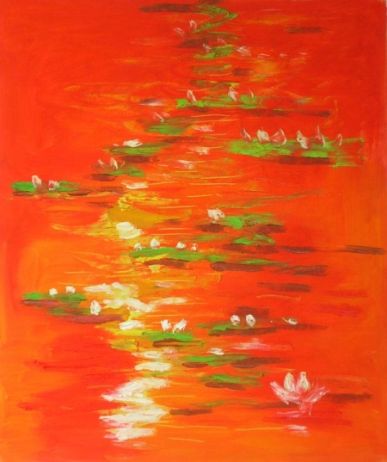 Obraz - Jezero při západu slunce
