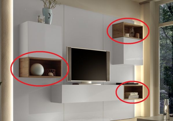 Otevřená skříňka 3ks Cube-D