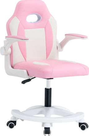 Otočná židle Delia růžová/bílá