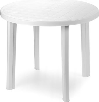 Plastový zahradní stůl Tondo, bílý
