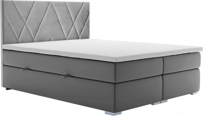 Boxspring postel Potpi 160x200, šedá