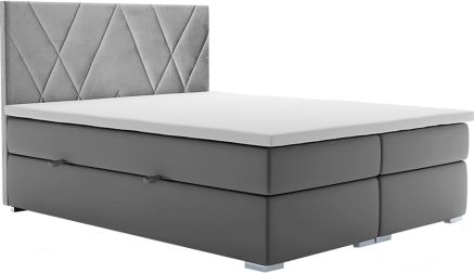 Boxspring postel Potpi 180x200, šedá