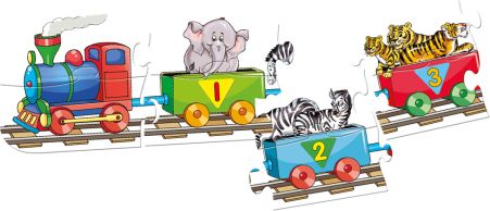 Puzzle vlak s čísly