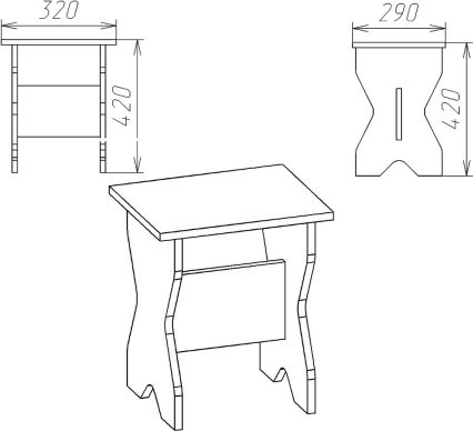 Taburet T-1 buk, Boston grey