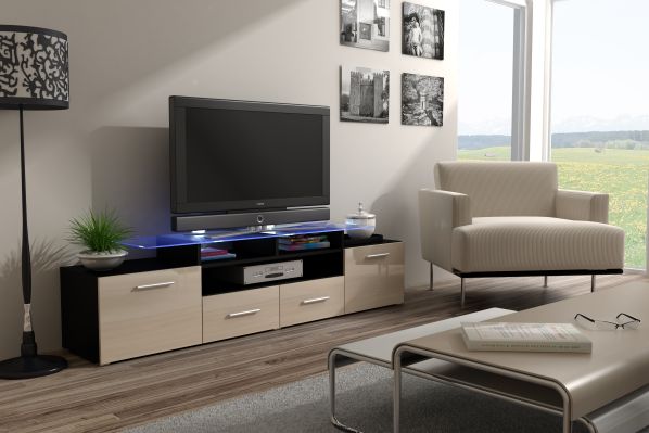 TV stolek Evora černý