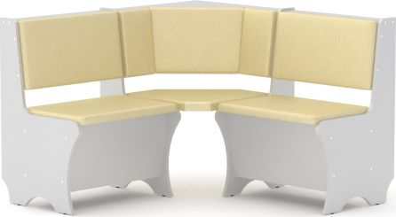 Rohová lavice CHILE bílá vinyl slonová kost