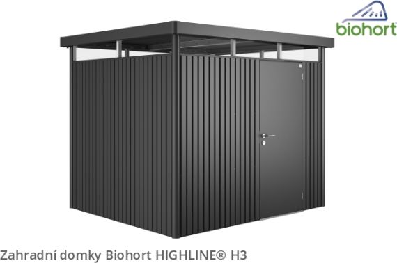 Zahradní domek HIGHLINE H3 s jednokřídlými dveřmi