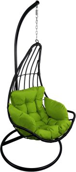 Závěsné relaxační křeslo ELZA - zelený sedák